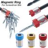 1/3ks Univerzální 1/4 Běžný bit Barevná Magnetická Cívka Kovová Hlava Šroubováku Polohovací Magnetizér Sada Příslušenství k Elektrickému Nářadí