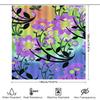Bright Bath Shower Curtain Waterproof Printed Fabric Floral Decorative Pattern 180X240Cm For Bathroom Decorations Lavender Purpl