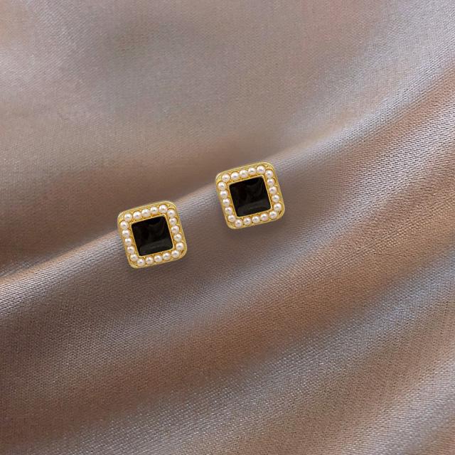 S925 Silver Needle Pearl Stud Earrings for Women