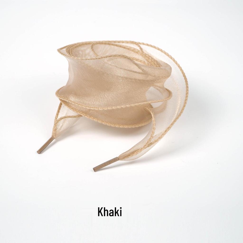 Fairy Wave Silk Chiffon Curly Shoelaces for German Trainers and Air Force One - Canvas Rope, 1 Pair