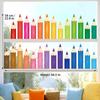 DECOWALL 27-Piece Rainbow Colored Pencil Static Window Stickers, Reusable Waterproof Glass Decals for Kids Room & Home Decor, No Adhesive, DIY Vinyl