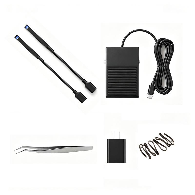 Thin UV Tweezer Lamp: Quick-Drying LED Strip for Beauty Lashes, with Purple Light and Foot Pedal for Eyelash Extension Curing