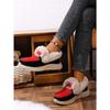 Warm Sneaker Women's Shoes 2025 Winter Plus Size Thick Sole Fleece Metal Chain Cotton Shoes