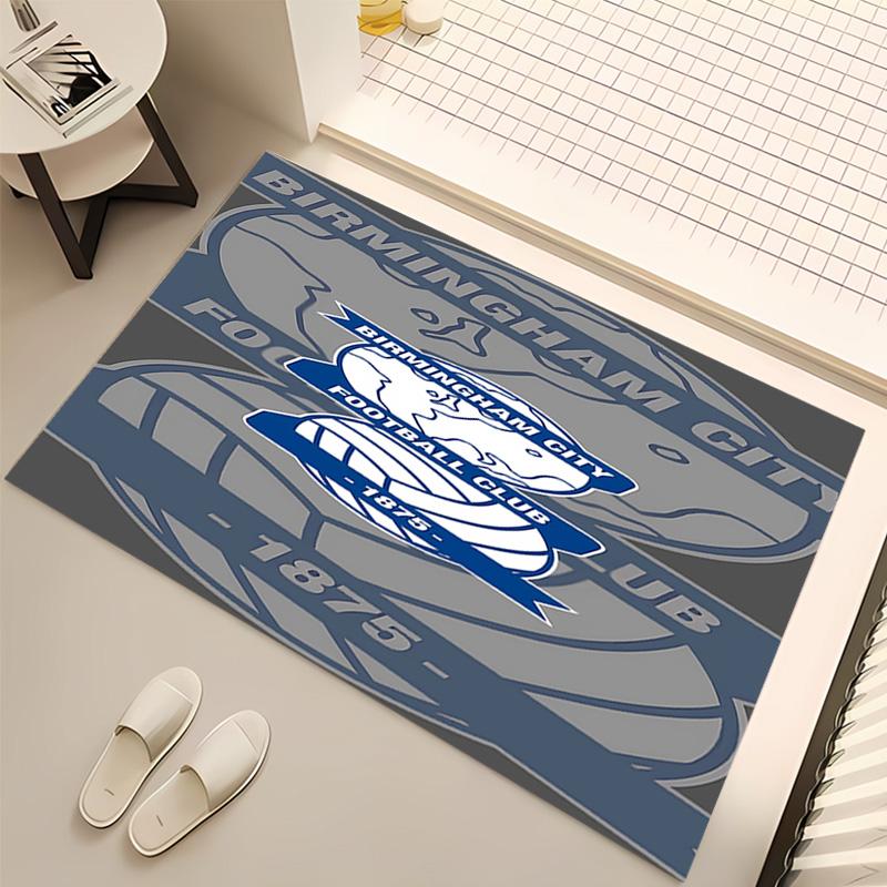1pc BIRMINGHAM CITY LOGO Print Area Rug - Soft, Washable Non-Slip Indoor Mat, Living Room, Home Office Decorative Rug,Office Decorative