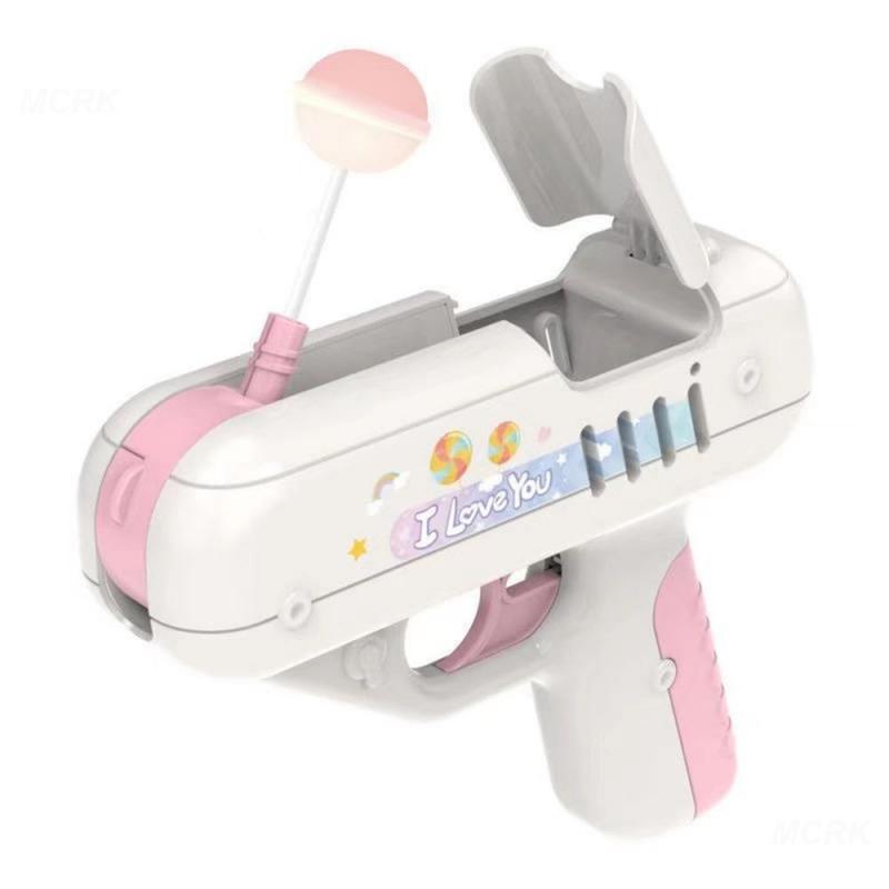 Candy Gun Sugar Lollipop Gun Sweet Toys lollipop storage Toy for Children Adult I You for Girlfriends Light Toy