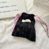 Elegant Lace Cloth Drawstring Bag Female Daily Cosmetic Organizer Pouch Portable Earphone Key Sundries Mini Coin Hand Purse