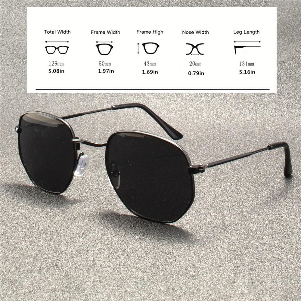 3PCS Vintage Metal Men Sunglasses Brand Designer Sun Glasses Women Female Classic Driving Eyewear