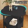 2 Tier Side Table, End Table Side Table Waterproof Small Sofa Coffee, Side Tables Bedroom Indoor Outdoor With Removable Tray For Living Room Bedroom B
