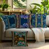 Bohemian Peacock Feather Pillowcase Bedroom Sofa Cushion Cover 100% Polyester Living Room Cushion Pillowcase Home Decor