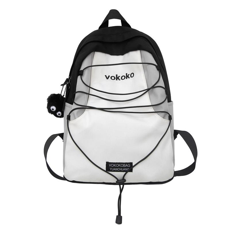 

Женский дорожный рюкзак с цветными блоками, мужской альпинистский спортивный студенческий маленький школьный рюкзак чёрный