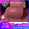 AAACK1 For Ice Silk Car Seat Covers Auto Headrest Neck Pillow Lumbar Support For Alfa Romeo Giulietta Mito 159 Giulia Stelvi
