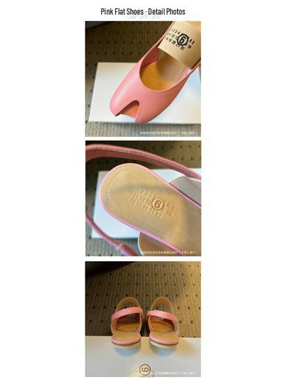 MM6 Samt Riemen Flache Sandalen - Frühling/Sommer '26 - Apfel Zehenpartie, Elastisches Band, Vielseitiges High Heel Design