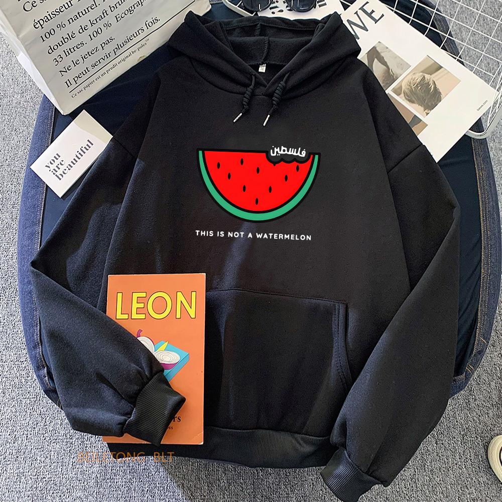 Watermelon Interest Printing Sweatshirts Long Sleeve Women Kawaii Hoodies Winter Casual Hooded Pullovers Y2k Clothes