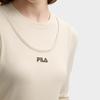 FILA Original Fashion Simple Classic Retro Sports Casual Versatile Comfortable Round Neck Slim Fit Long Sleeve T-Shirt Women tops Khaki F11W619214FBG