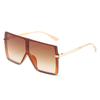 New Large Square Sunglasses, European And American Trend Integrated Face Covering Glasses, Women'S Personality Integrated Street Sunglasses