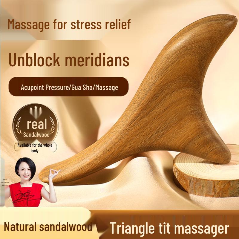 Sandalwood Chicken Wing Wood Gua Sha Acupoint Foot Massager