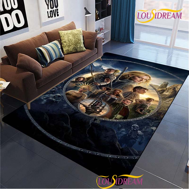 Lord of the Rings Carpet for Living Room Bedroom Rug Kitchen Door Unslip Floor Mats Birthday Gift Photography Props Alfombra Rug