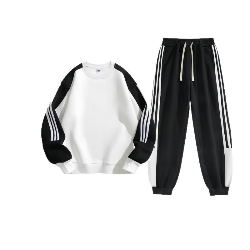Autumn and Winter Couple's Loose Hoodie Two-piece Set Men Sports Suit