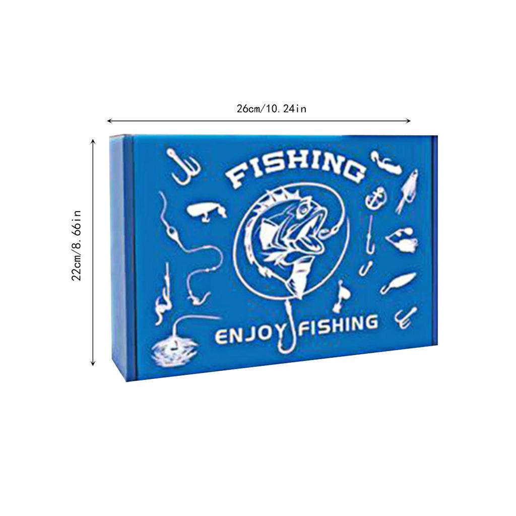 24pcs Enjoy Fishing Christmas Calendar Men's Fishing Calendar with Fishing & Fishing Accessories Fishing New Year Xmas Gift Box
