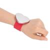 Magnetic Palette Wrist Bracelet Silicone Heart Shaped Slap Ring Magnetic Makeup Wrist Strap for Foundation Mixing Red