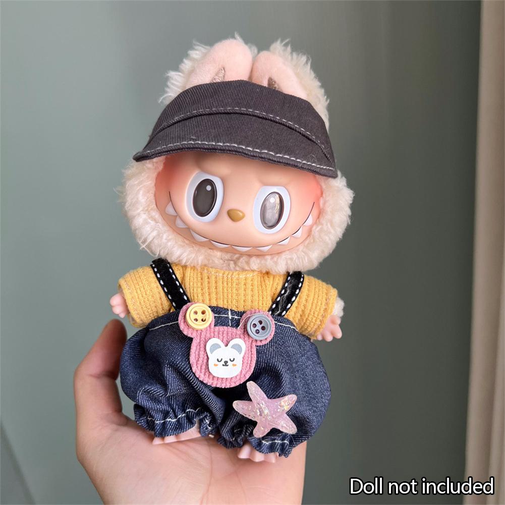For 17cm Labubu Doll Clothes Fashion Clothes Hoodies Doll Clothes Color Match Hoodies Dolls Accessories Cute Decoration Little Cloths