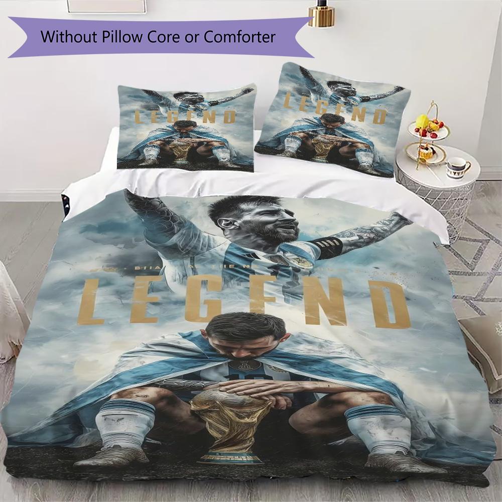 Lionel Messi Legend Bedding Without Core 1 Duvet Cover 2 Pillowcase Without Core Duvet Cover And Pillowcase Bedding Set