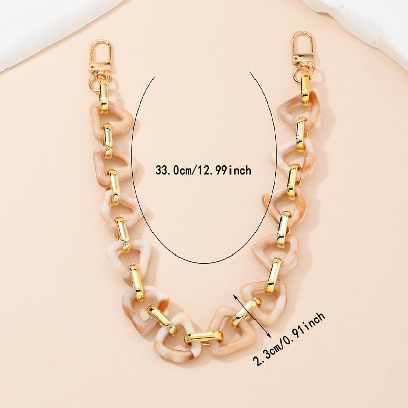 Acrylic Fashion Replaceable Bag Chain Strap Detachable Resin Purse Strap for Crossbody Shoulder Bag Daily Commute