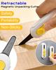 1pcs Magnetic Mini Box Cutter, Retractable Blade, Portable Letter Opener & Paper Cutter, Durable ABS Material