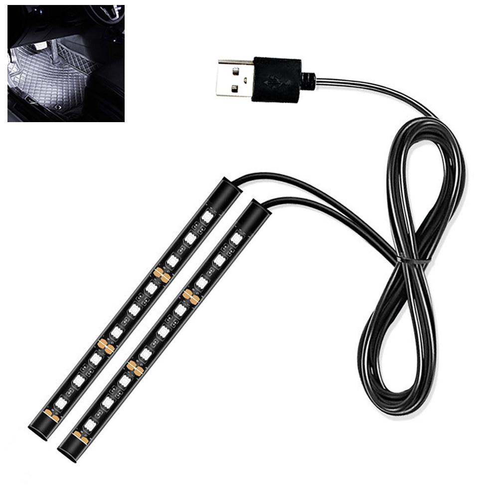 Car Neon Light Foot Light LED Interior Decoration Backlight Cigarette Lighter 5V USB Atmosphere Lamp Vehicle Accessories