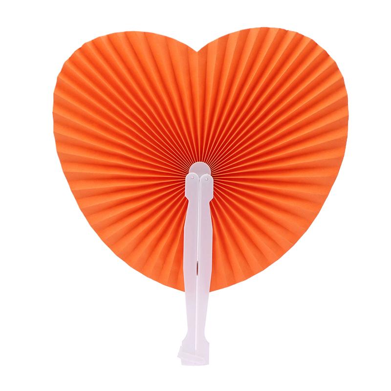 

1X Wedding Colorful Heart-Shaped Paper Folding Fan For Birthday Party Souvenirs Anniversary Engagement Baby Baptisms Guest Gifts