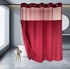 No Hook Shower Curtain with Snap In Liner, 230GSM Waffle Weave Shower Curtains for Bathroom, Hotel Grade,Spa Like Bath Curtain