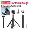 1.4M 1.6M Panoramic Tripod Selfie Stick for Action Cameras Metal Invisible Extended Edition Scalable Monopod Extension Pole