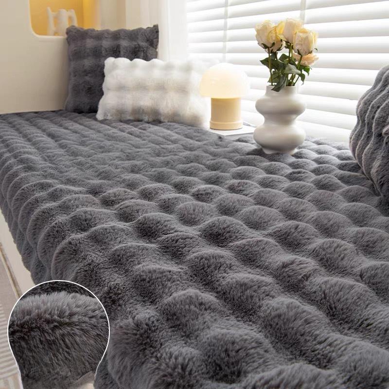 Rabbit Plush Carpet Bay Window Mat Sofa Living Room Coffee Table Floor Mat Bedroom Bedside Mat Balcony Cushion Blanket