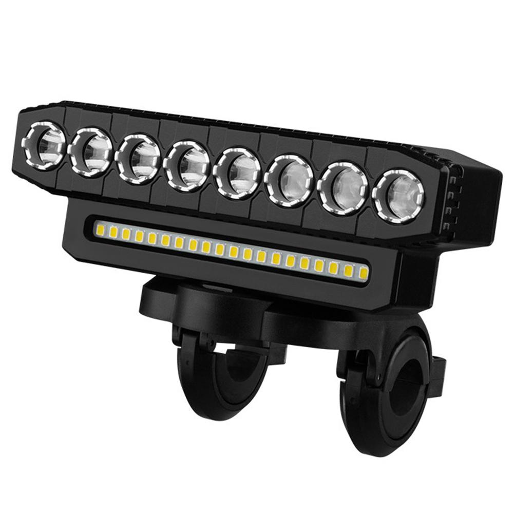 LED Bike Headlight Driving Fog Lights with 130DB Bell Bicycle Front Light Power Bank 6 Light Modes for Mountain Road Bike
