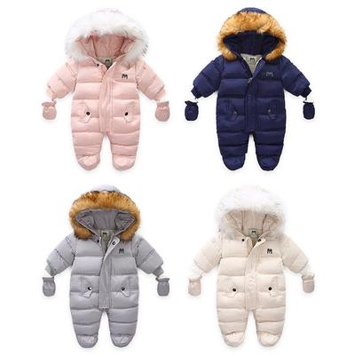 Popular Baby Cotton-Padded Jumpsuit - Warm, Thick, Zipper Outfit for Autumn and Winter
