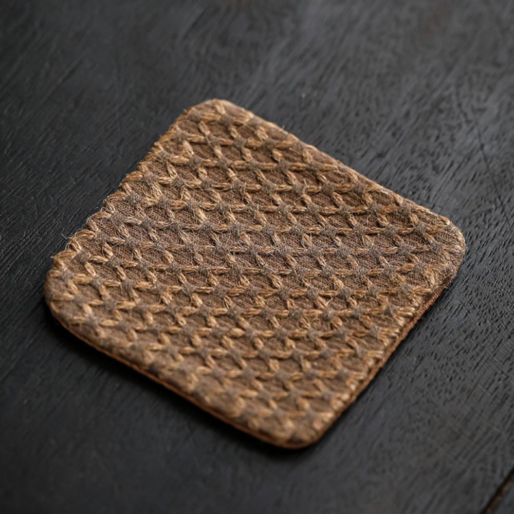 Cloth Teacup Mat Anti-slip Placemats Simple Heat Insulation Pad  Tableware