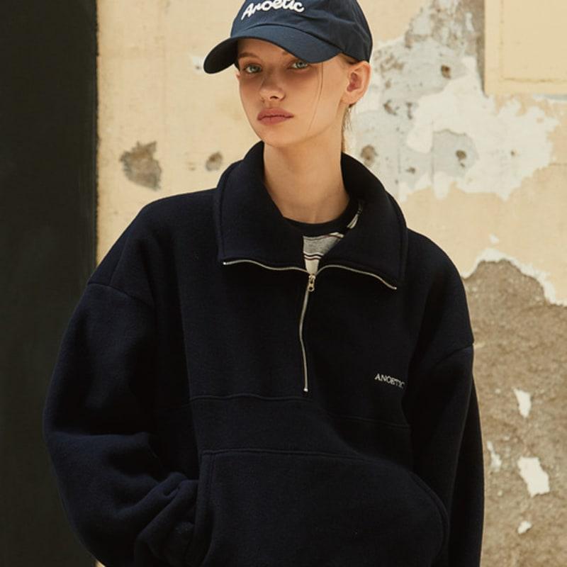 ANOETIC LETTERING BALL CAP_NAVY