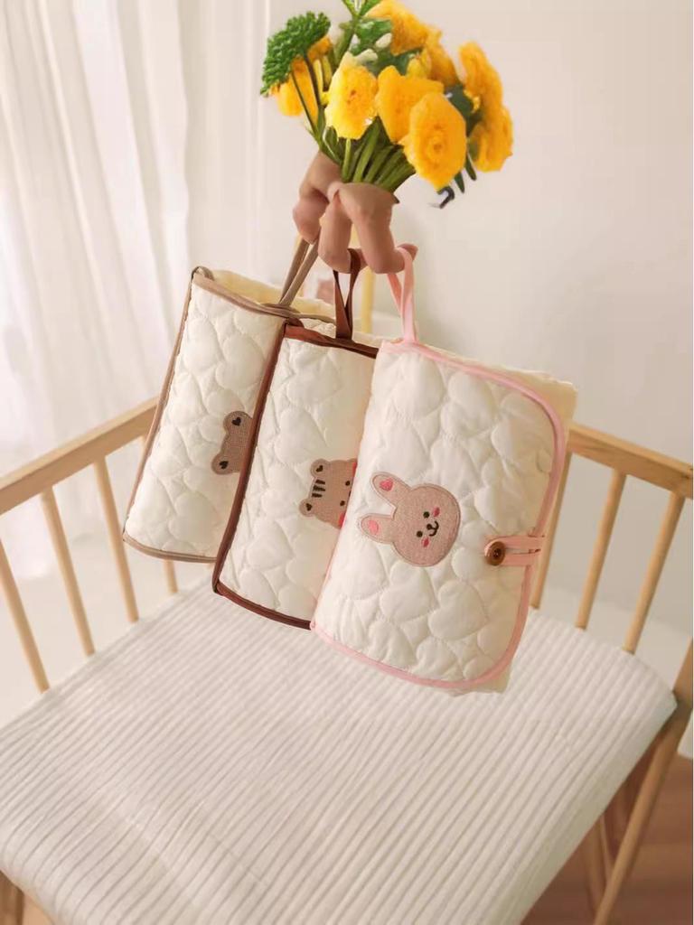 Portable Waterproof Foldable Diaper Bag with Diaper Pad for Travel