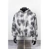 Distressed Oversized Hooded Zip-Up Sweatshirt Streetwear Loose Fit Cotton Pullover Men Fall