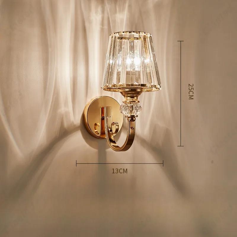 Creative LED Wall Lights Crystal Lampshades Bathroom Bedrooms Living Rooms Indoor Lighting Fixtures Wall Lights Home Decor