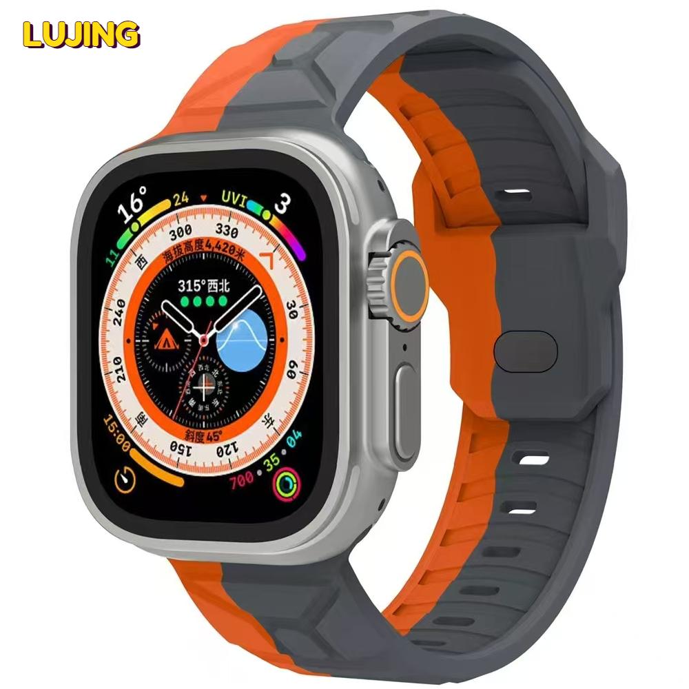 

Спортивный прочный силиконовый ремешок для Apple Watch Ultra2 49 мм 8 7 6 дышащая пряжка браслет ремешок для часов iWatch 45 мм 44 мм 42 мм 41 мм 40 мм 38 мм For 38mm 40mm 41mm