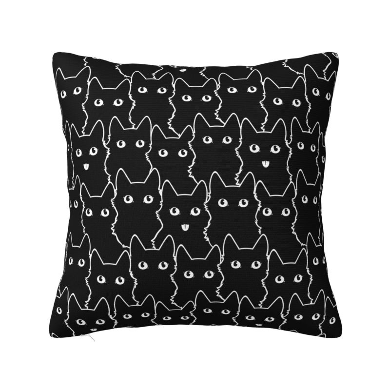 Colorful Cartoon Kitten Cat Throw Pillow Case Home Decorative Luxury Cushions Cover For Sofa Car Square Polyester Pillowcase