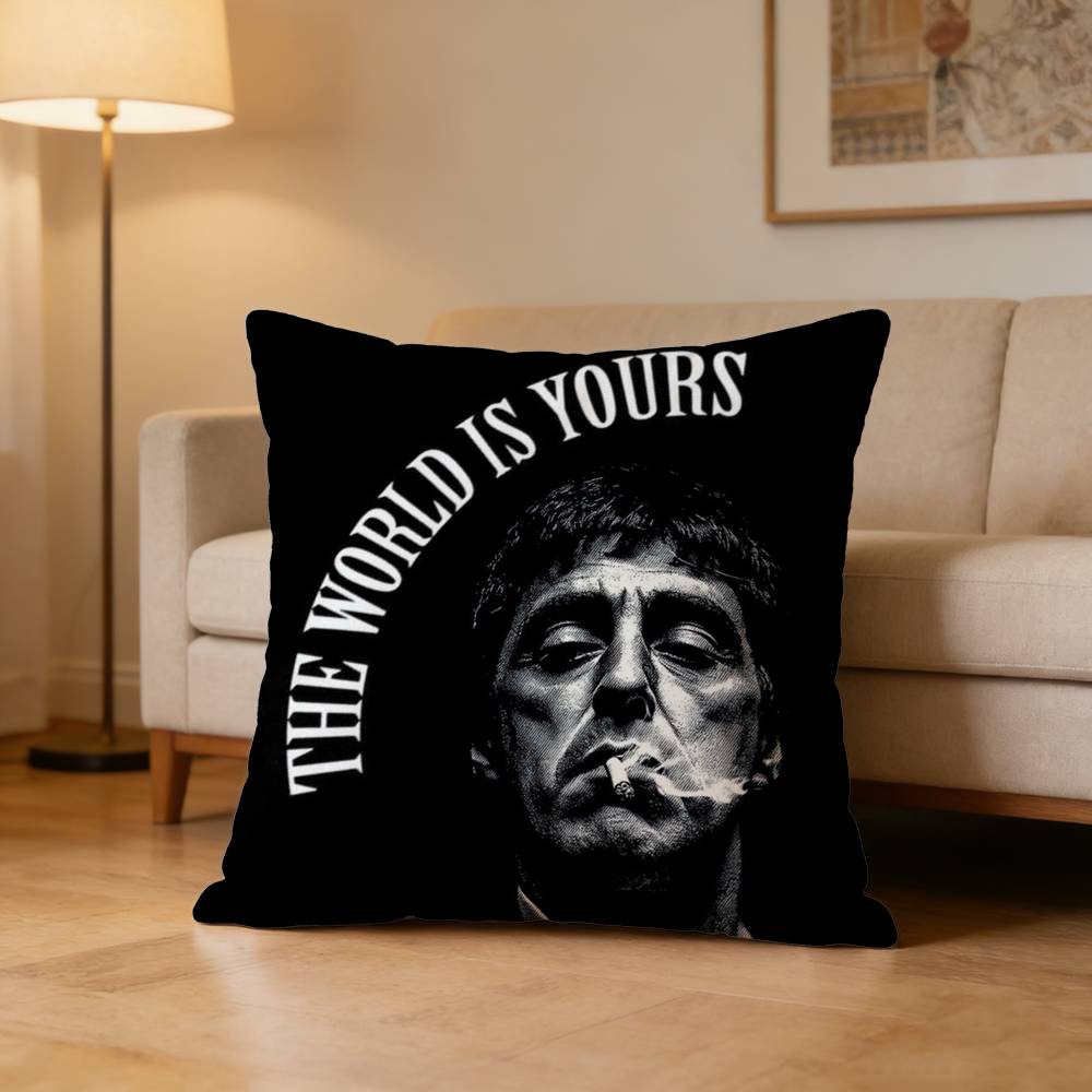 Classic Crime Movie SScarface Pillow Case for Sofa Living Room Home Office Decor Protective Cover
