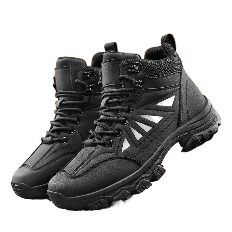 Men's Waterproof Fleece-Lined Winter Boots: Warm, Non-Slip, Outdoor Sports Shoes