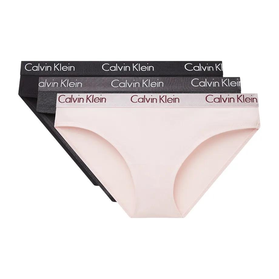 Calvin Klein Solid Color Letter Logo Waistband Sexy Close-fitting Women s Briefs, 3-Pack S