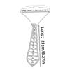 Elegant Tie Necklace with Sparkling Rhinestones for Formal Occasion Uniform Tie Punk Jeweled Chain Tie