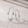 Intertwined Mobius Couple Rings: Twin Knot Design, Perfect Valentine's Gift
