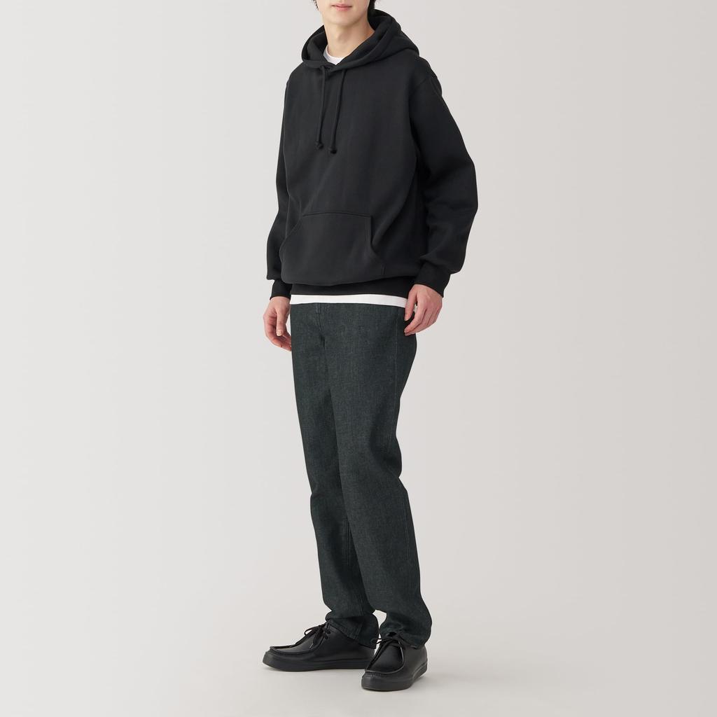 MUJI Kapok blend denim straight pants made from tree nuts Black AE0YEA4A Black 28 Men's Men's Men's (71cm)