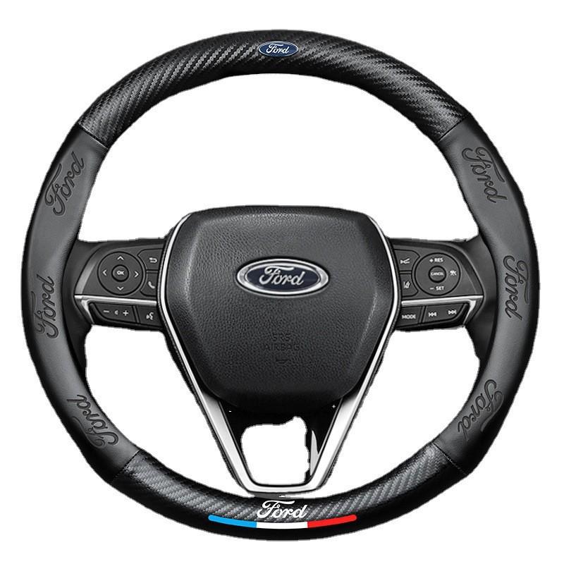Leather Steering Wheel Cover Ford Focus Kuga Ecosport Escort Territory Edge Mondeo