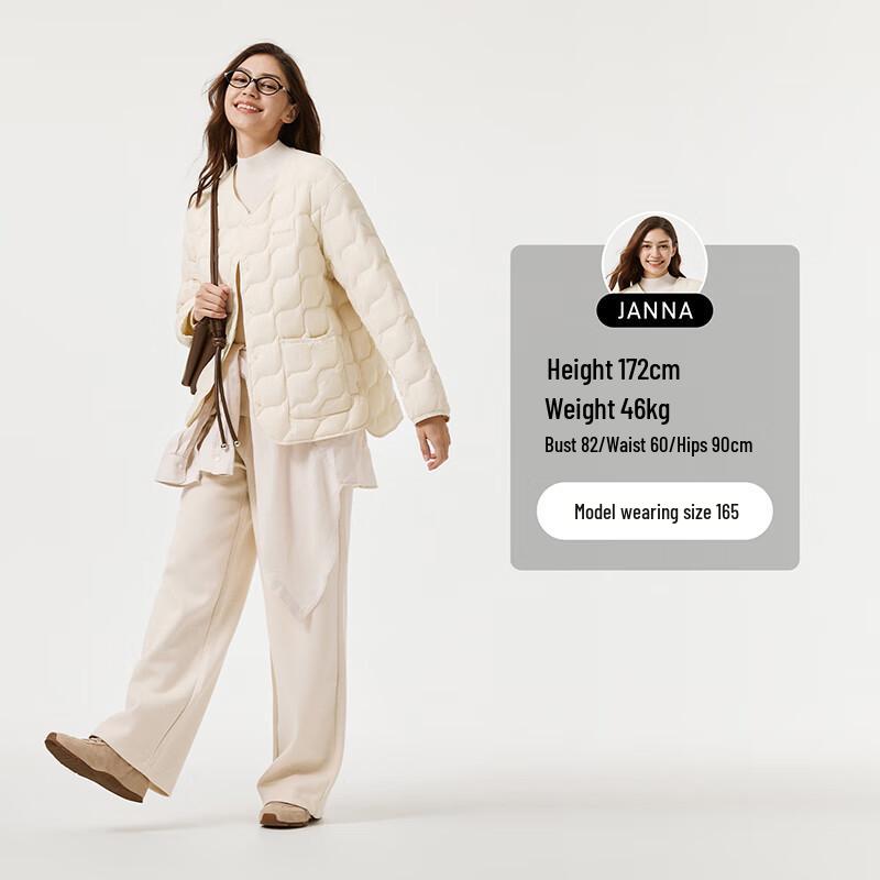 Tanboer Women's Short V-Neck Versatile Warm Down Jacket Liner TB5330152A